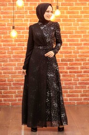  Luxorious Silver Islamic Prom Dress 3243GMS - 3