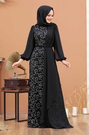  Elegant Silver Islamic Clothing Prom Dress 5516GMS - 1