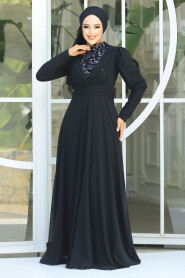  Plus Size Silver Modest Islamic Clothing Wedding Dress 56280GMS - 2