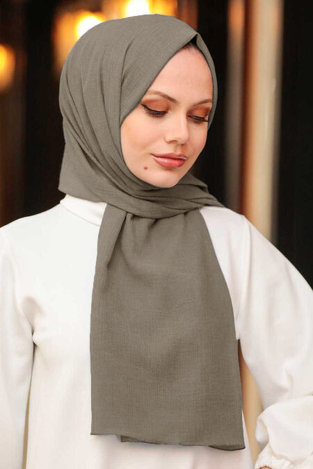 Smoke Color Hijab Shawl 50522FU - NEVA STYLE