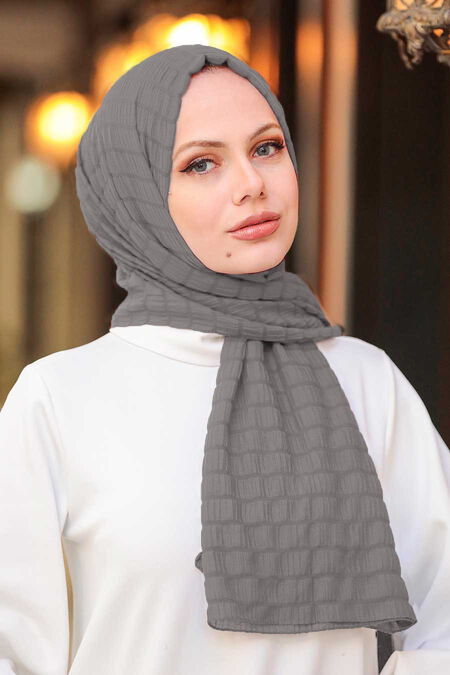 Smoke Color Hijab Shawl 51051FU - NEVA STYLE