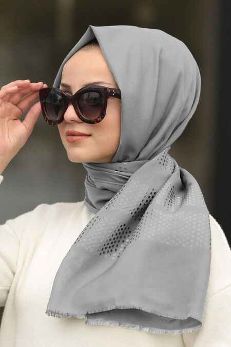 Smoke Color Hijab Shawl 7505FU - NEVA STYLE
