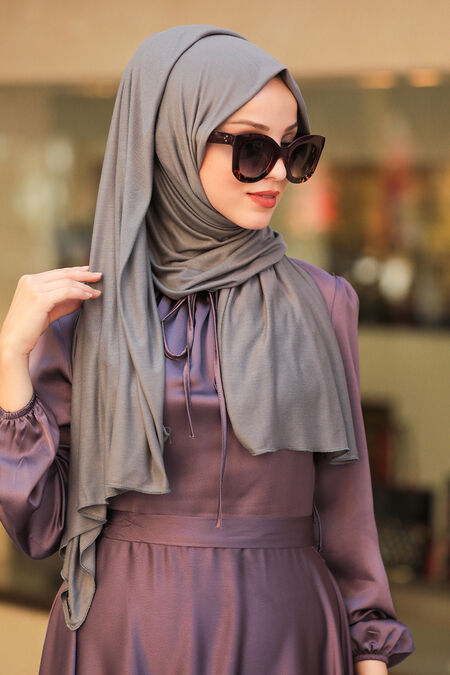 Smoke Color Hijab Shawl 7528FU - NEVA STYLE