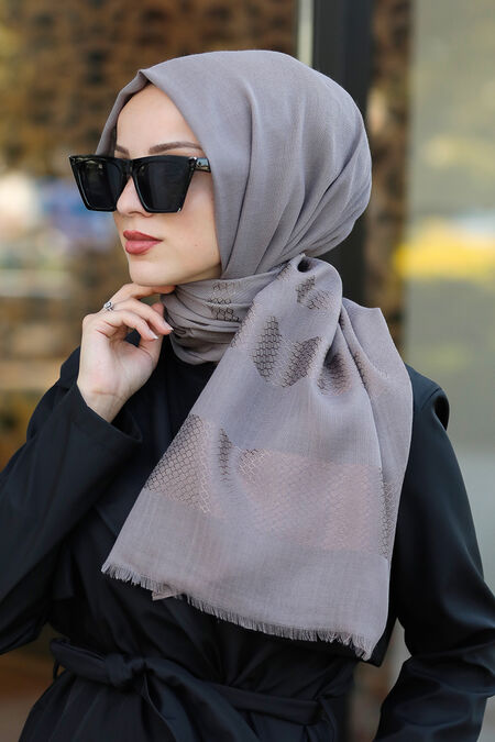 Smoke Color Hijab Shawl 7532FU - NEVA STYLE