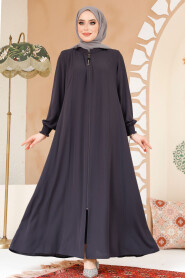 Smoke Color Modest Abaya 45294FU 