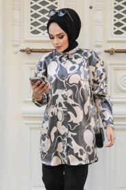 Smoke Color Modest Tunic 21405FU - 2