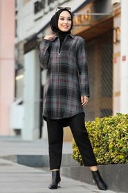 Smoke Color Hijab Tunic 20030FU - 1