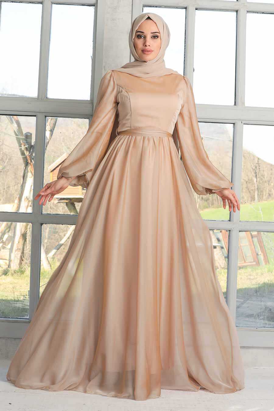  Elegant Stone Islamic Clothing Evening Gown 5215TAS
