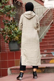 Stone Hijab Knitwear Cardigan 7036TAS - 3