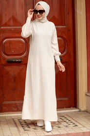 Stone Hijab Knitwear Dress 3135TAS - 1