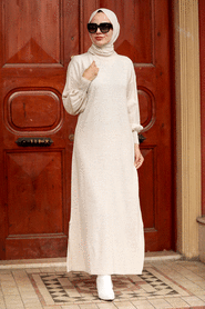 Stone Hijab Knitwear Dress 3135TAS - 2