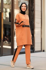 Sunuff Colored Hijab Casual Suit 1297TB - 1