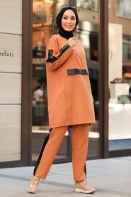 Sunuff Colored Hijab Casual Suit 1297TB - 2
