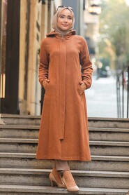 Sunuff Colored Hijab Coat 5562TB - 1