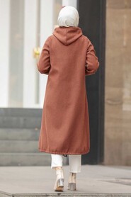 Sunuff Colored Hijab Coat 5664TB - 4