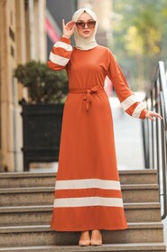 Sunuff Colored Hijab Dress 207TB - 2