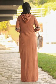 Sunuff Colored Hijab Dress 2243TB - 2
