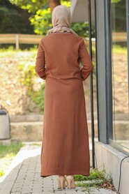 Sunuff Colored Hijab Dress 23120TB - 3