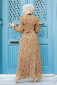 Sunuff Colored Hijab Dress 279011TB - 2