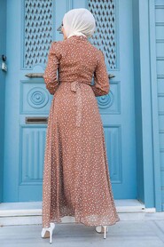 Sunuff Colored Hijab Dress 2809TB - 2