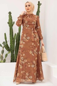 Sunuff Colored Hijab Dress 29250TB - 1