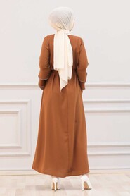 Sunuff Colored Hijab Dress 3307TB - 2