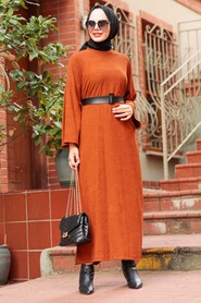 Sunuff Colored Hijab Dress 5190TB - 1