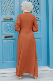 Sunuff Colored Hijab Dress 76480TB - 3