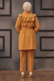 Sunuff Colored Hijab Dual Suit Dress 14701TB - 2