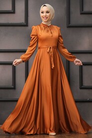  Long Sunuff Colored Muslim Prom Dress 25130TB - 1