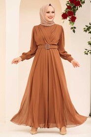  Sunuff Colored Turkish Hijab Engagement Dress 3060TB - 2