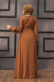  Plus Size Sunuff Colored Islamic Long Sleeve Dress 50060TB - 2