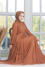 Plus Size Sunuff Colored Islamic Wedding Gown 50080TB - 2