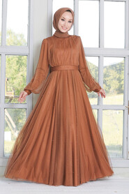  Plus Size Sunuff Colored Islamic Wedding Gown 50080TB - 1