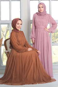  Plus Size Sunuff Colored Islamic Wedding Gown 50080TB - 3