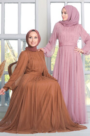  Plus Size Sunuff Colored Islamic Wedding Gown 50080TB - 4