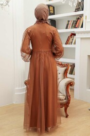  Plus Size Sunuff Colored Islamic Clothing Engagement Dress 9170TB - 3