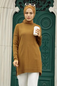 Sunuff Colored Hijab Knitwear Tunic 20132TB - 2