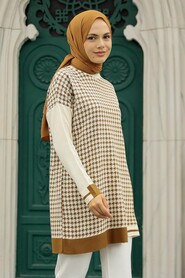 Sunuff Colored Hijab Knitwear Tunic 20152TB - 2