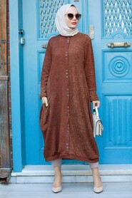 Sunuff Colored Hijab Knitwear Tunic 30690TB - 1