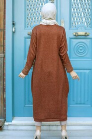 Sunuff Colored Hijab Knitwear Tunic 30690TB - 2