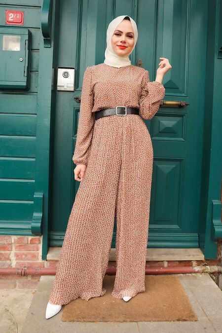 Sunuff Colored Hijab Overalls 2896TB - NEVA STYLE