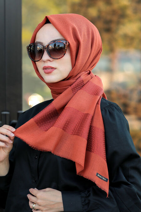 Sunuff Colored Hijab Shawl 7532TB - NEVA STYLE