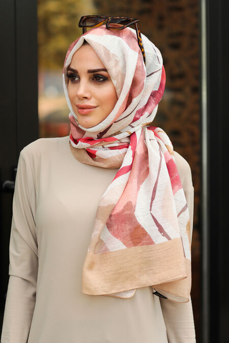 Sunuff Colored Hijab Shawl 7538TB - NEVA STYLE