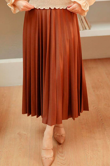 Sunuff Colored Hijab Skirt 4892TB - NEVA STYLE