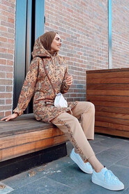 Sunuff Colored Hijab Suit 8041TB - 1
