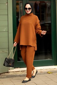 Sunuff Colored Hijab Suit Dress 51830TB - 1