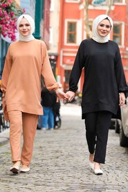Sunuff Colored Hijab Suit Dress 5617TB - 3
