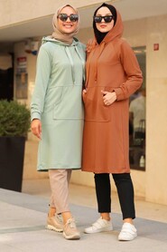 Sunuff Colored Hijab Sweatshirt & Tunic 16030TB - 2