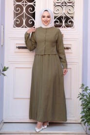 Sweater Vest Light Khaki Modest Dress 7705AHK - 1
